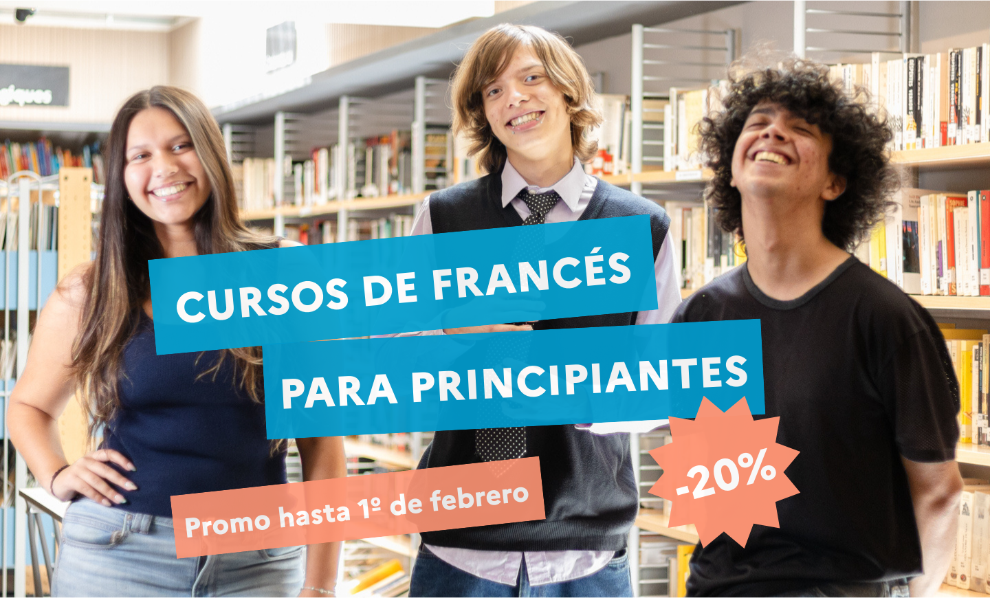 20 % dscto en cursos de francés para principiantes